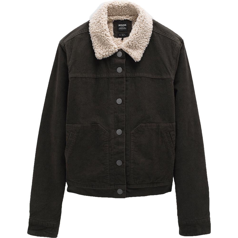 Prana Brown and Cream Teddy Jacket Cozy Chic Outerwear
